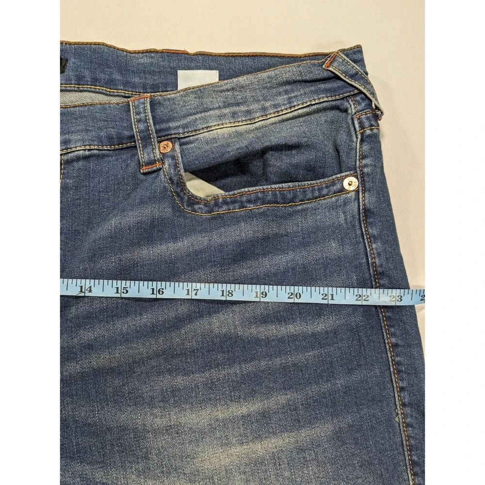 True Religion Jeans Mens 44x30 Blue Denim Rocco Relaxed‎ Skinny Flex Comfort
